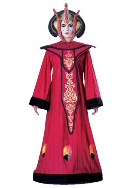 Image du déguisement tsniout pour femmes de la reine amidala dans le film star wars. Déguisement parfait pour Pourim.
