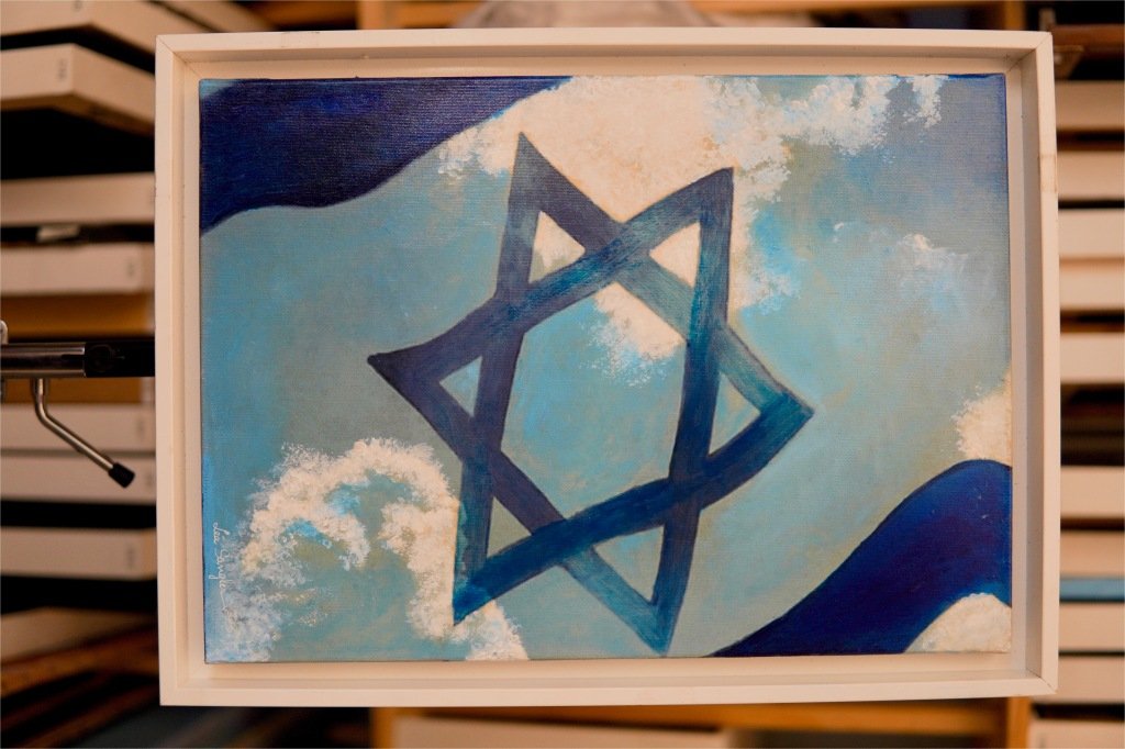 tableau drapeau d'israel Lea Sangler 